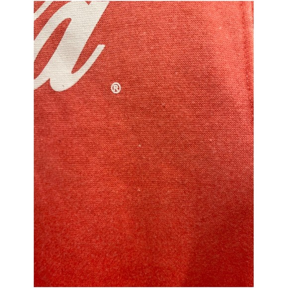 COCA COLA Logo Ombre Red Sweatshirt Crop Top - Picture 5 of 6